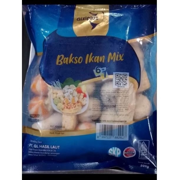

Giziplus bakso mix seafood 500g