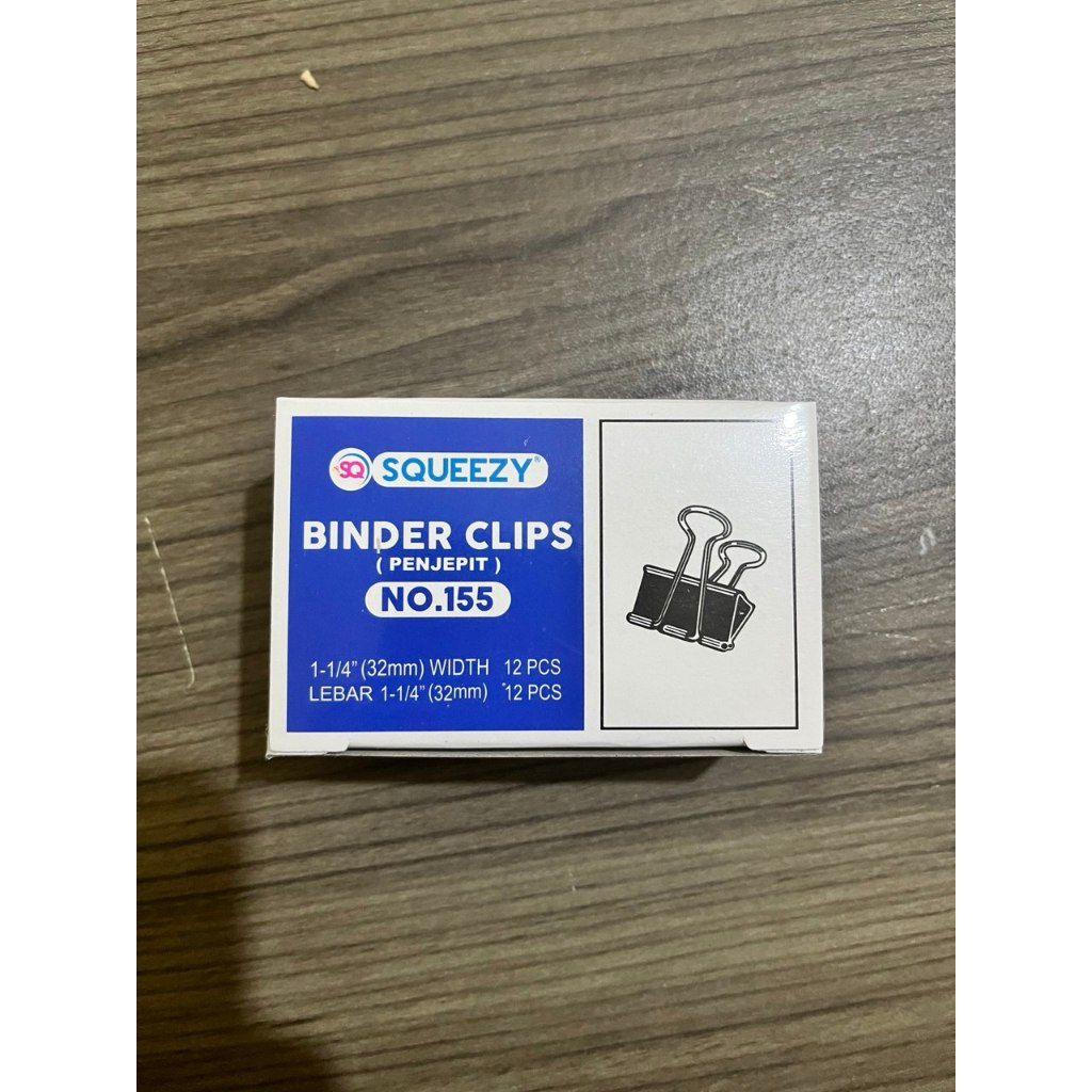 

Binder Clip 155 Squeezy Penjepit Kertas Binder (1 pak)