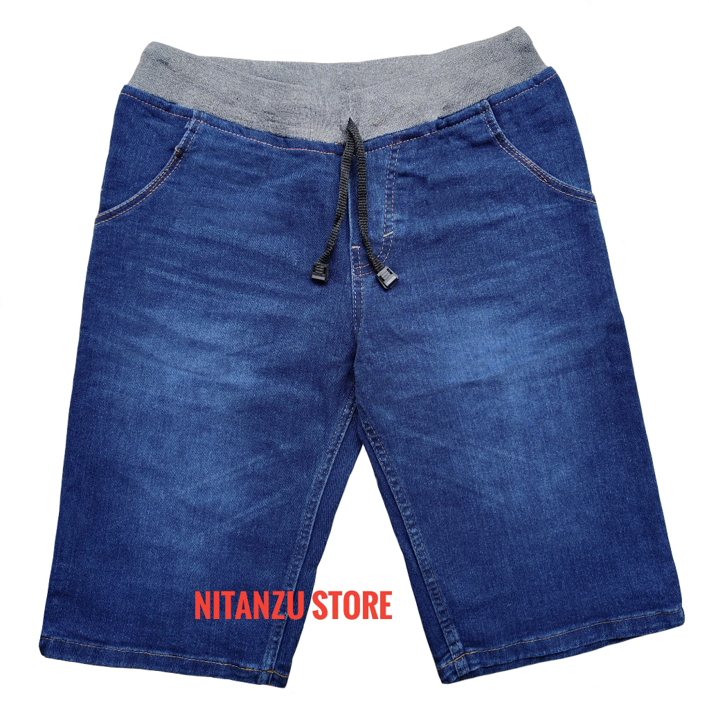 CELANA PENDEK PRIA JEANS RIP FEIL