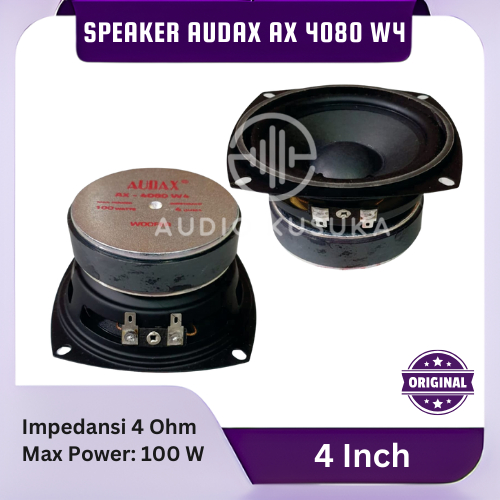 SPEAKER AUDAX AX 4080 W4 WOOFER 4 INCH SPEAKER AUDAX AX 4080 100W ORIGINAL