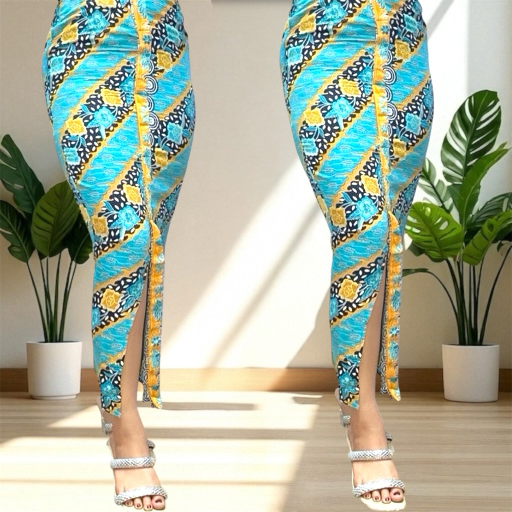 Kamen Jadi Pramugari isi resleting motif batik jawa