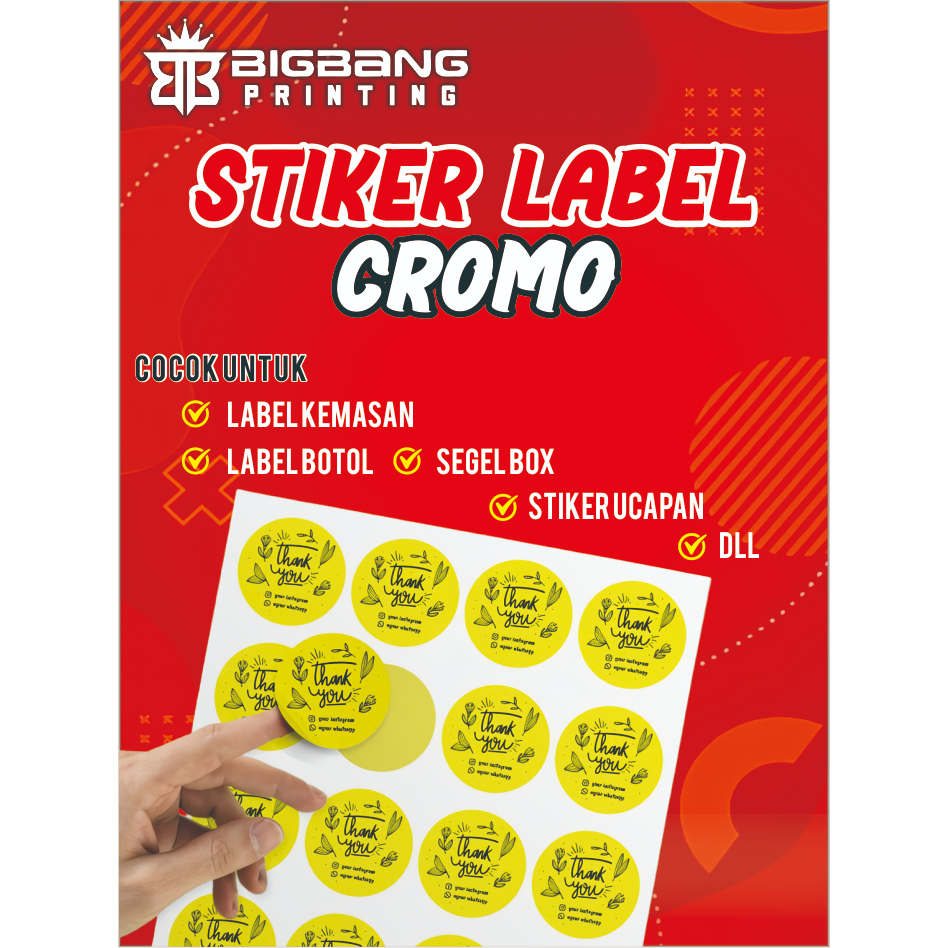 

Cetak Stiker Label Makanan A3+ Kiss Cut Cromo