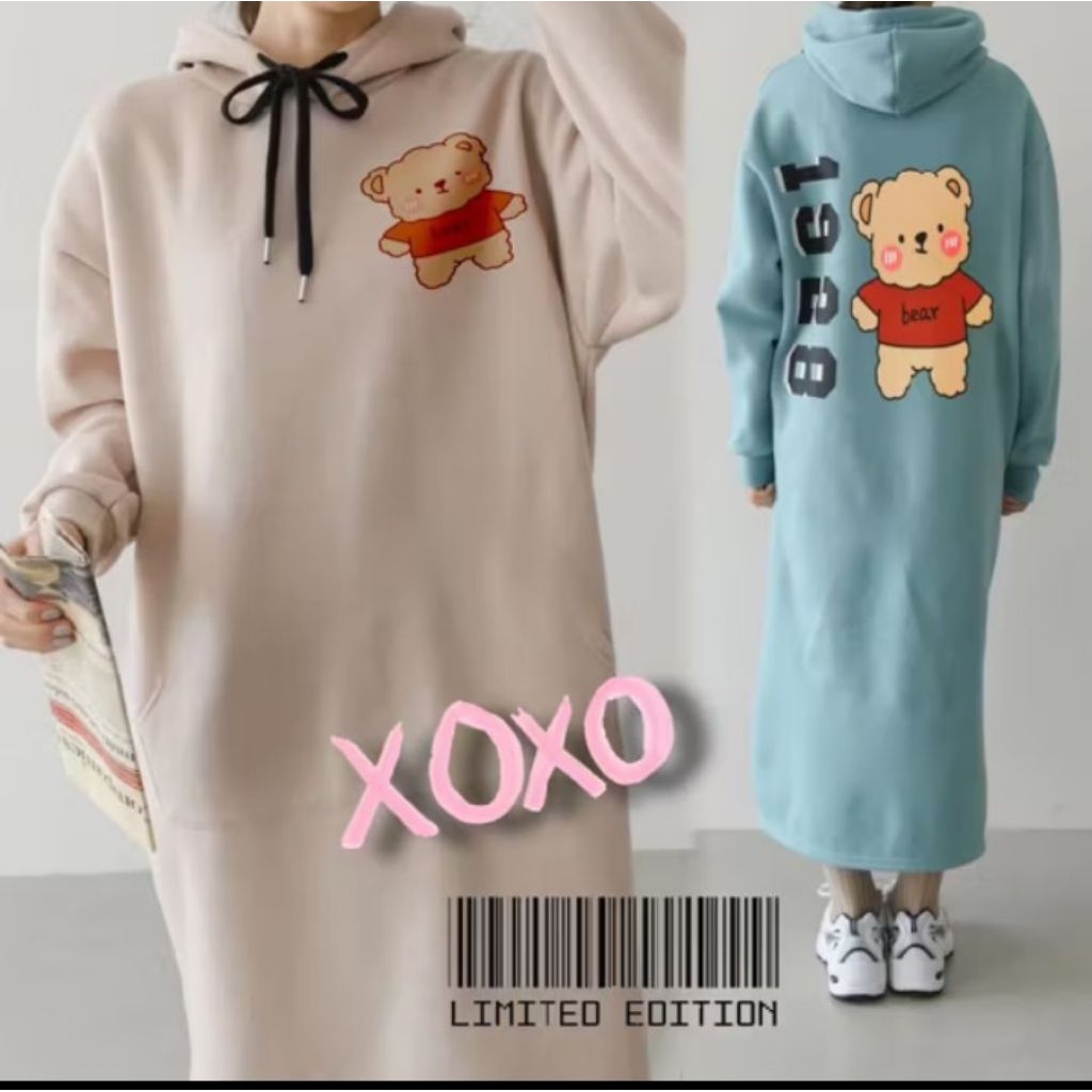 Nukitu boutique - Dress Jumbo Hoodie Wanita Dress Grace Grace