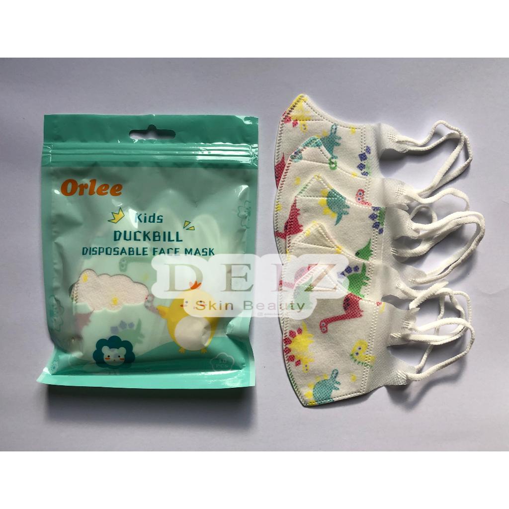 Masker Duckbill Anak/ Kids Orlee Motif 3 Ply Isi 10 Pcs