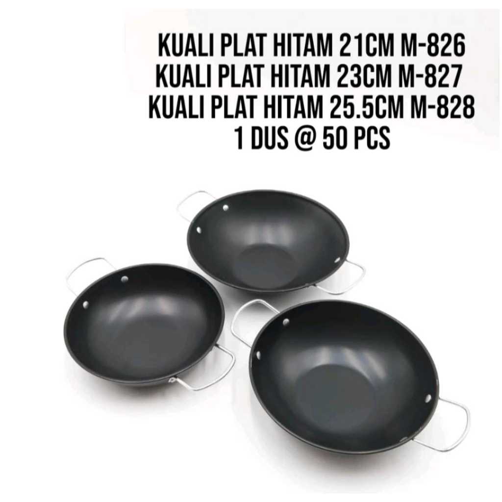 Wajan Hitam Mini/ Kuali Stainless Steel/ Kuali Serbaguna/ Wajan Penggorengan 27CM