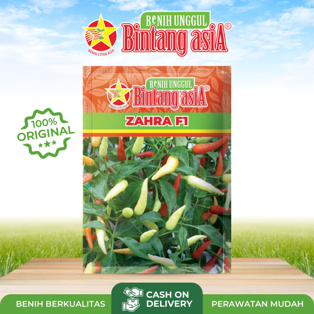 Raflezia Benih Biji Cabe Pedas Cabai Rawit Zahra F1 Cap Bintang Asia Kemasan 10Gr Pt. Benih Citra