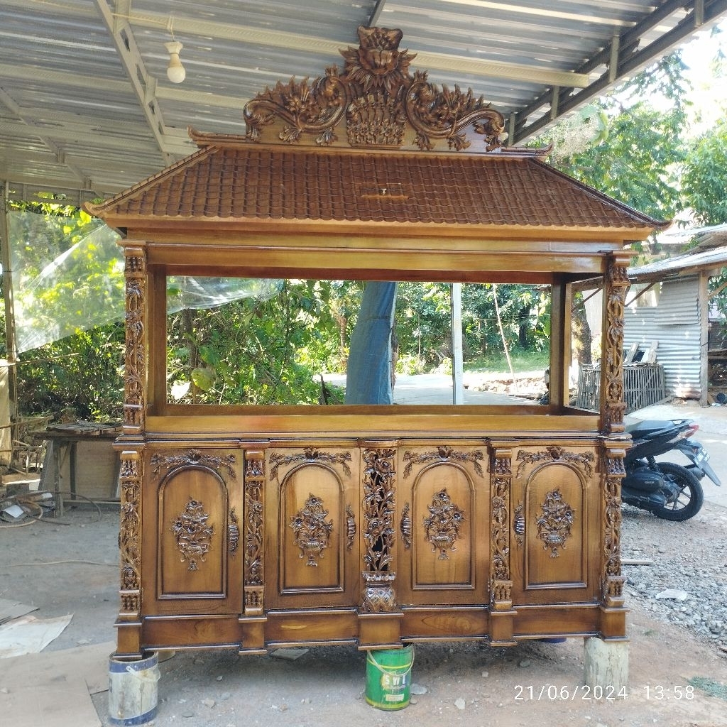 akuarium arwana kabinet akuarium kayu jati solid