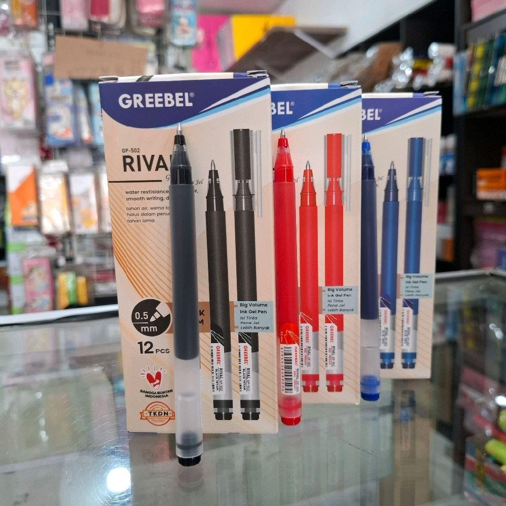 

1 Pack pulpen GREEBEL Rival 0.5mm tinta banyak