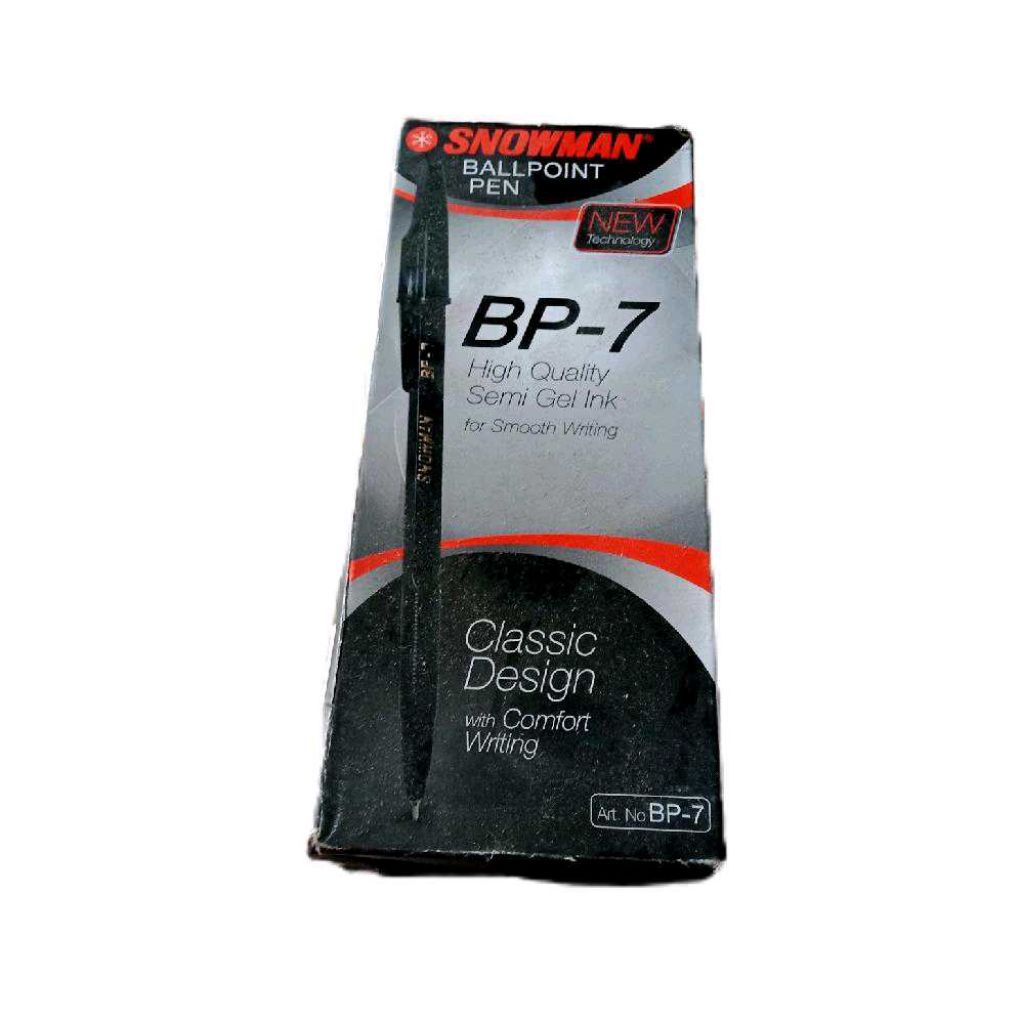 

snowman 6 buah ballpoint pen bp-7 semi gel ink snowman per 6 pcs - enc.sup