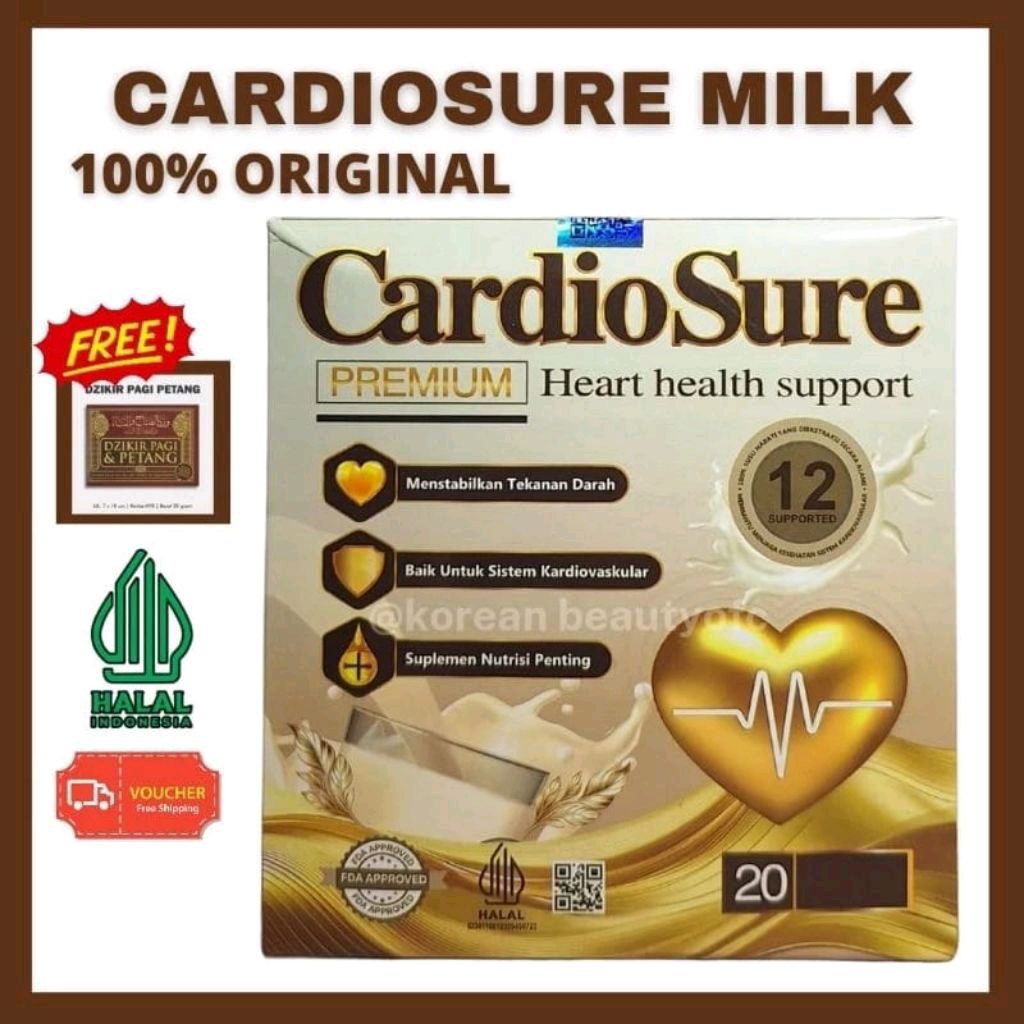 

CARDIOSURE MILK SUSU OBAT HIPERTENSI JANTUNG STRUK KOLESTROL ASAM URAT LOLOS UJI BPOM