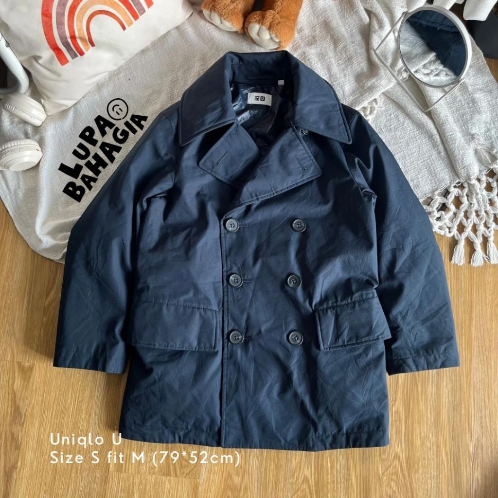 UNIQLO UUU Navy Coat Winter Gelembung Goose Down Jaket size S fit M | 100% Original