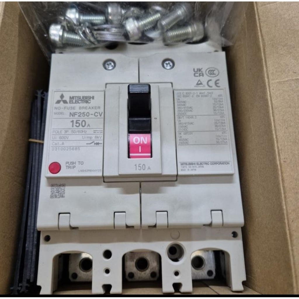 MCCB/NFB MITSUBISHI 3P 150A NF250-CV ORIGINAL