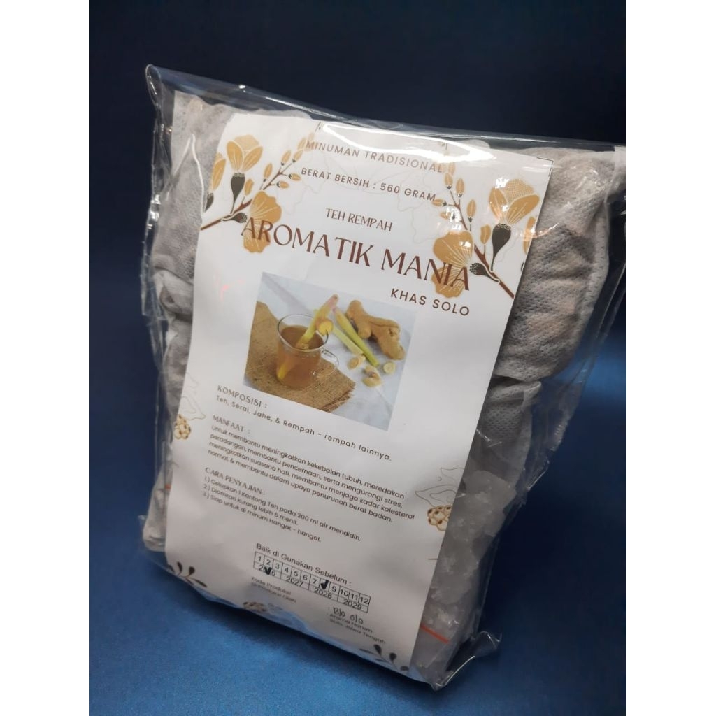 

Teh Rempah Premium Khas Solo Kantong Celup Aromatik Mania