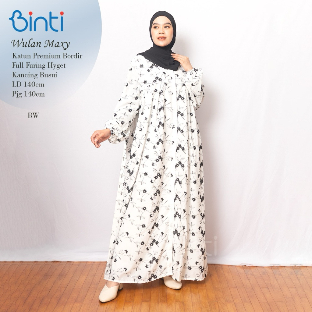 WULAN MAXY BINTI / GAMIS KATUN BORDIR JUMBO BIGSIZE LD 140/ DRESS JUMBO BUSUI / BAJU BESAR ABAYA MOT