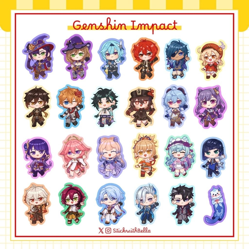 

Sticker Diecut Genshin Impact : Hello Teyvat