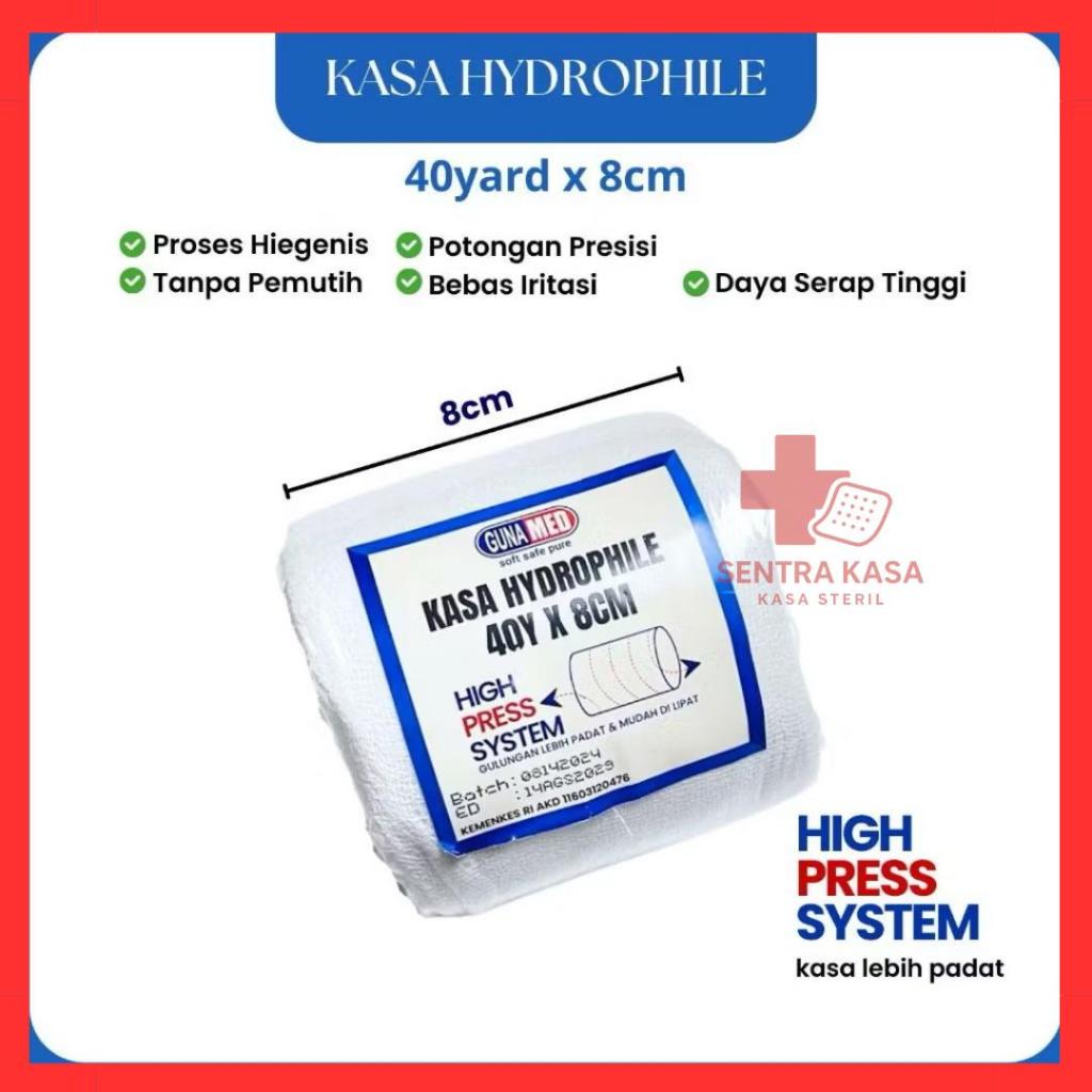 Kassa Gulung Gunamed 40 Yard X 8 Cm Kain Kasa Steril Gulungan Roll Pembalut Luka