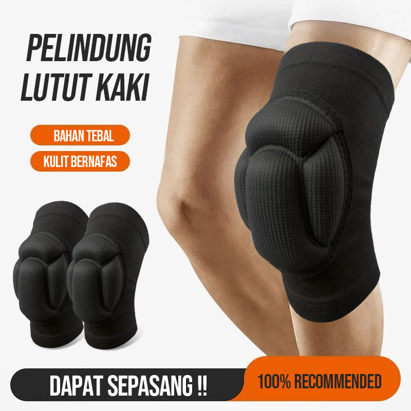 Pelindung Lutut Sepasang Knee Pad Busa Sepasang | Pelindung Lutut Basket Voli Bola Badminton | Akses