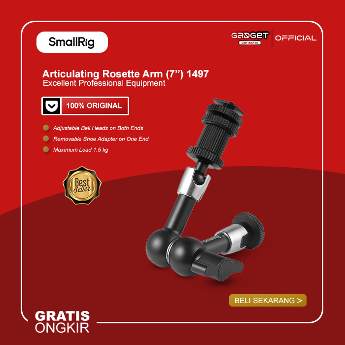 SmallRig Articulating Rosette Arm (7") 1497