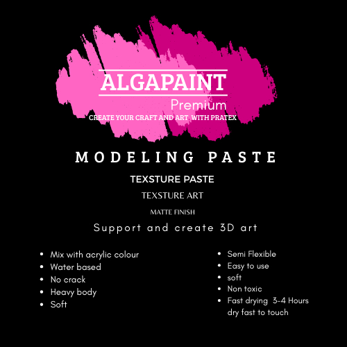 

Algapaint premium modeling paste / sculpture / impasto /teksture art / tekstur / lukisan aesthetic / cat akrilik / ACRYLIC /kanvas /painting / relief /water base
