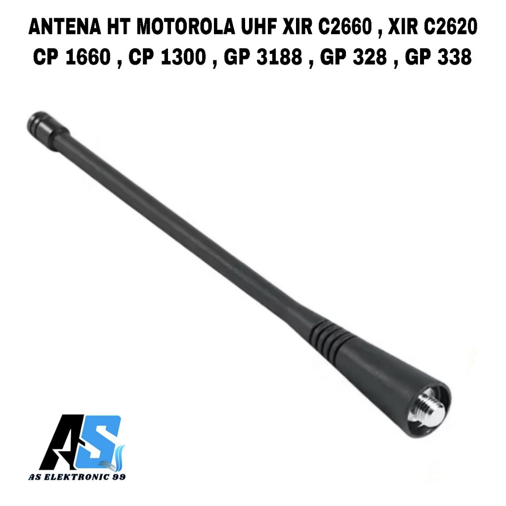 ANTENA HT MOTOROLA UHF XIR C2660 , CP 1660 , GP 338 , GP 328 PLUS , GP 318 ( UHF 350 - 390 MHz )