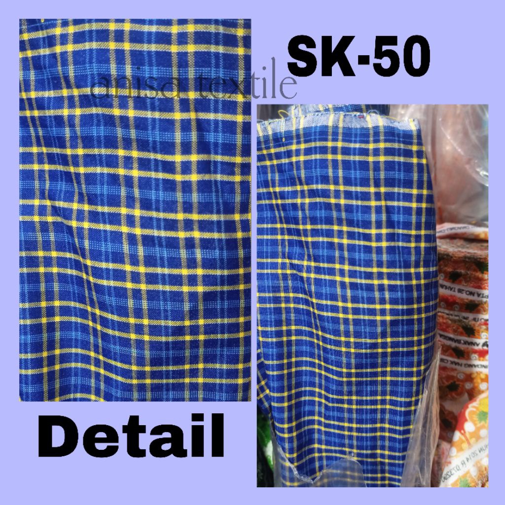 Paling Lengkap Kain Kotak Seragam Sekolah Paud/TK kode sk-50 L 150