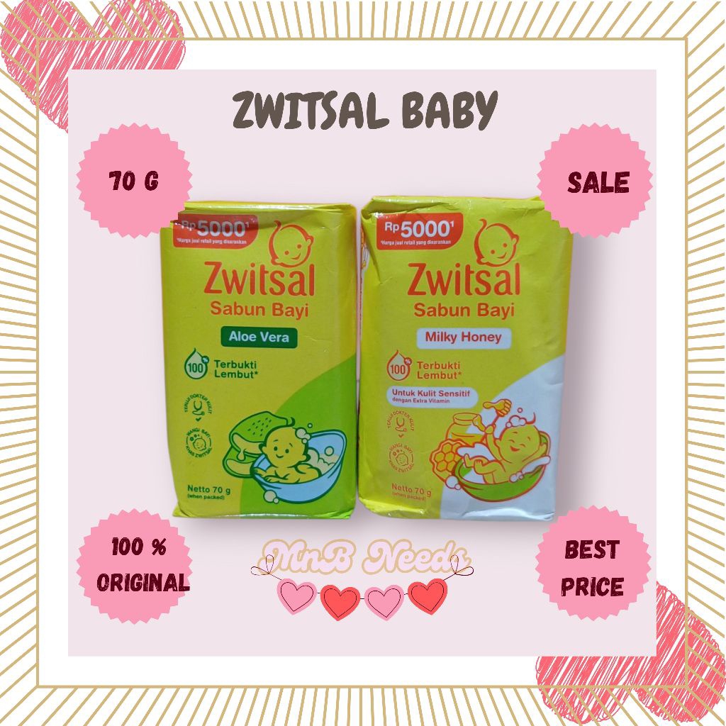 MnB Needs Zwitsal Baby Bar Soap / sabun batang zwitsal / sabun batang rich honey / sabun batang bayi