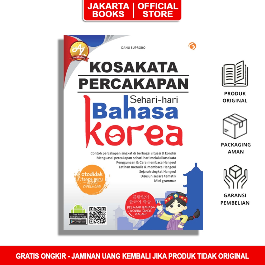 Buku Belajar Bahasa Korea - Kosakata Percakapan Sehari-Hari Bahasa Korea Untuk Pemula