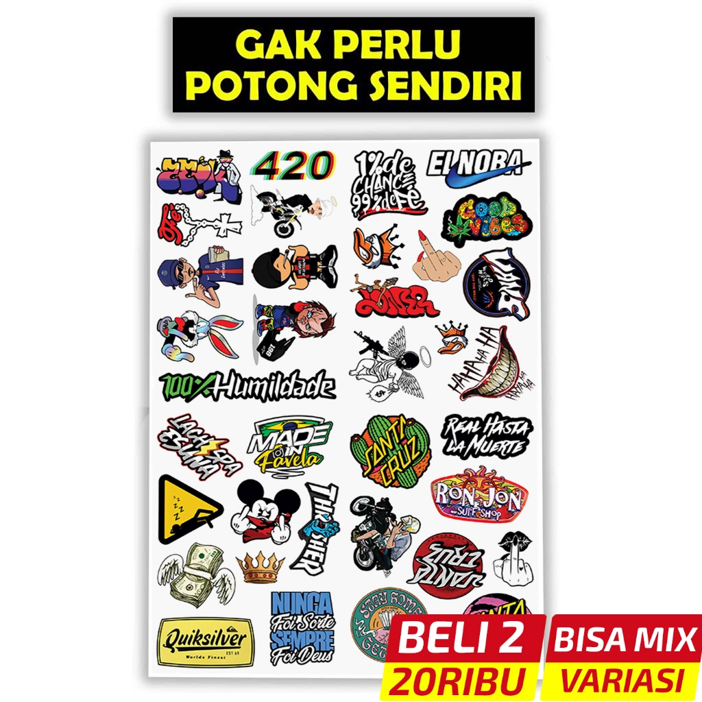 

Stiker Pack Hypebeast Aesthetic | Vinyl Waterproof | Laptop Koper HP Case | Hypebeast 02