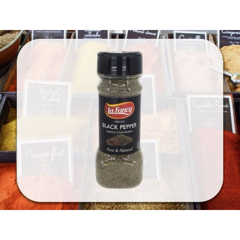 

La Fancy Bumbu Rempah Black Pepper Ground / Merica Hitam / Lada Hitam 60gr