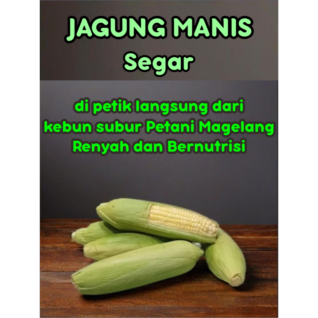 

Jagung Manis Segar 1 Kg – Sayur Sehat Langsung dari Petani