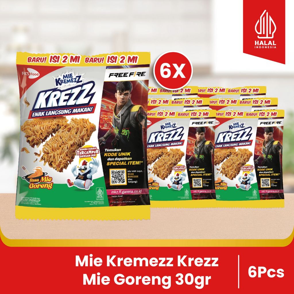 

Paket Bundling - Mie Kremezz Krezz - Mie Goreng - 30gr - 6pcs