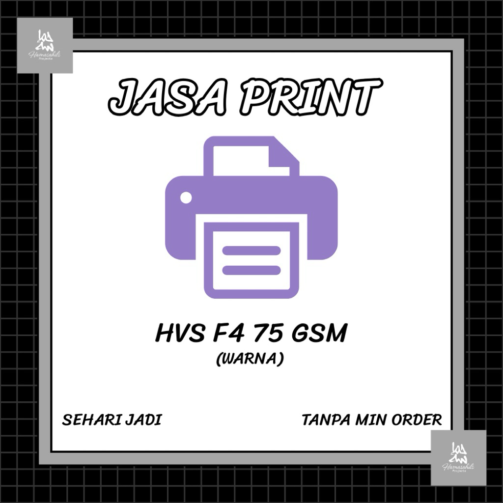 

Jasa Print/Cetak HVS F4 75 gsm (Warna)