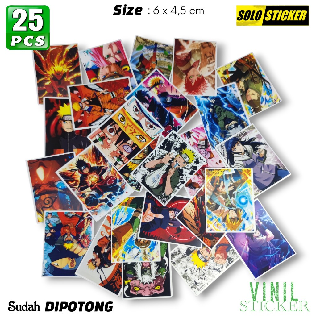 

Stiker Pack Anime Naruto Vinil Waterproof untuk Sticker Laptop Journal Diary Notebook
