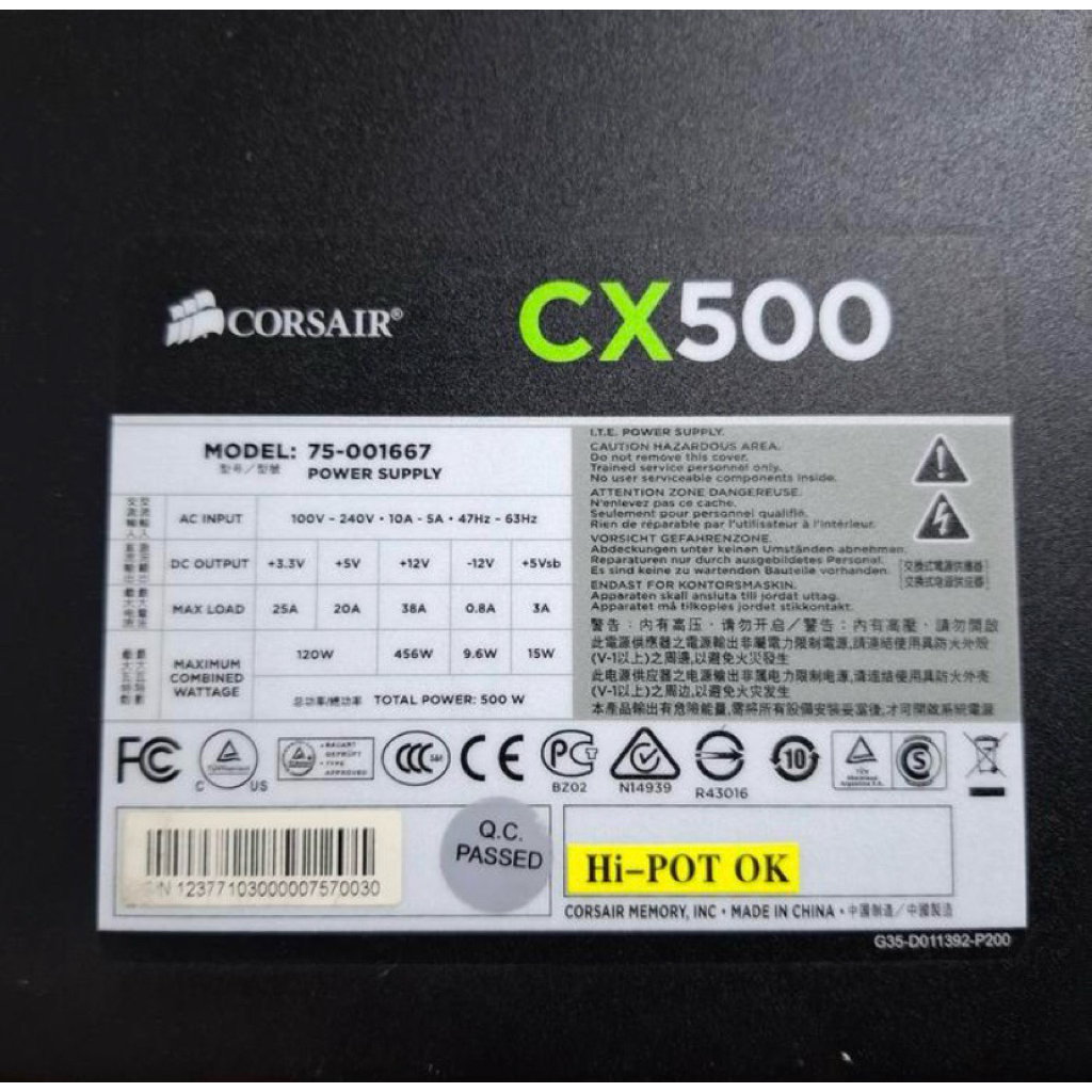 PSU Corsair CX500