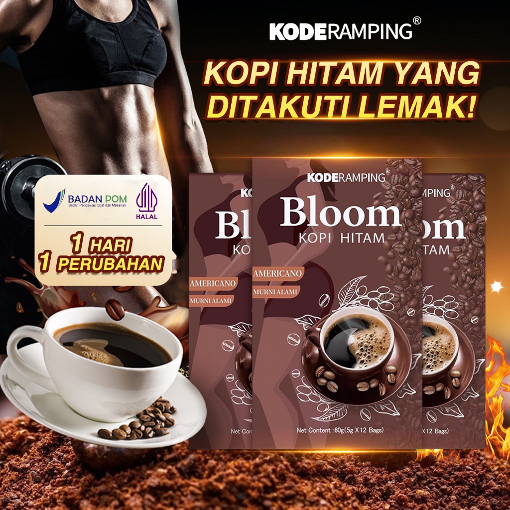 

KODERAMPING 21Days Coffee Americano-Bloom Kopi Hitam Arabika(12Sachet/Box) Halal