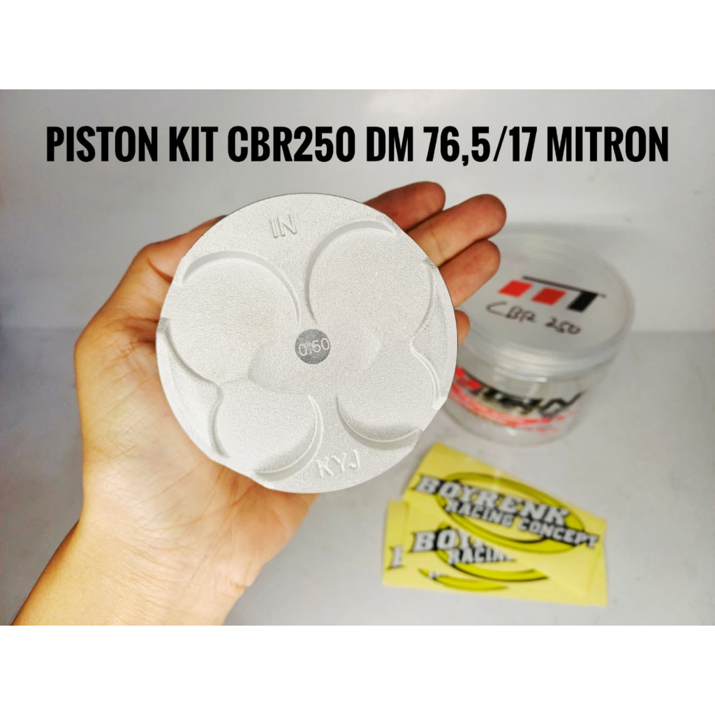 PISTON KIT SEHER SEKER RACING MITRON X CBR 250 DIAMETER 76,5 , 77 PIN 17- BOYRENK RACING