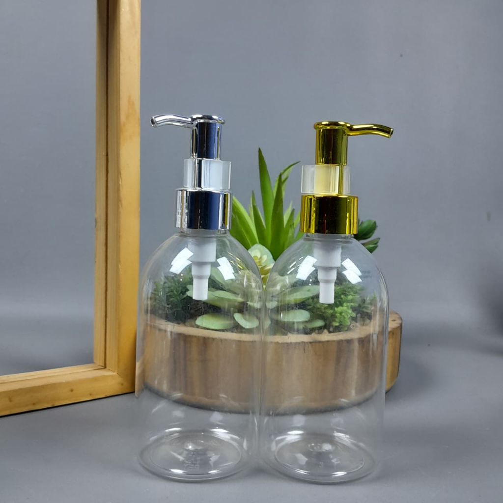 Botol Pump Clip Oil 250 Ml / Botol Pet 250 Ml OVAL NATURAL / Botol Pump 250 Ml / Botol Sabun 250 Ml