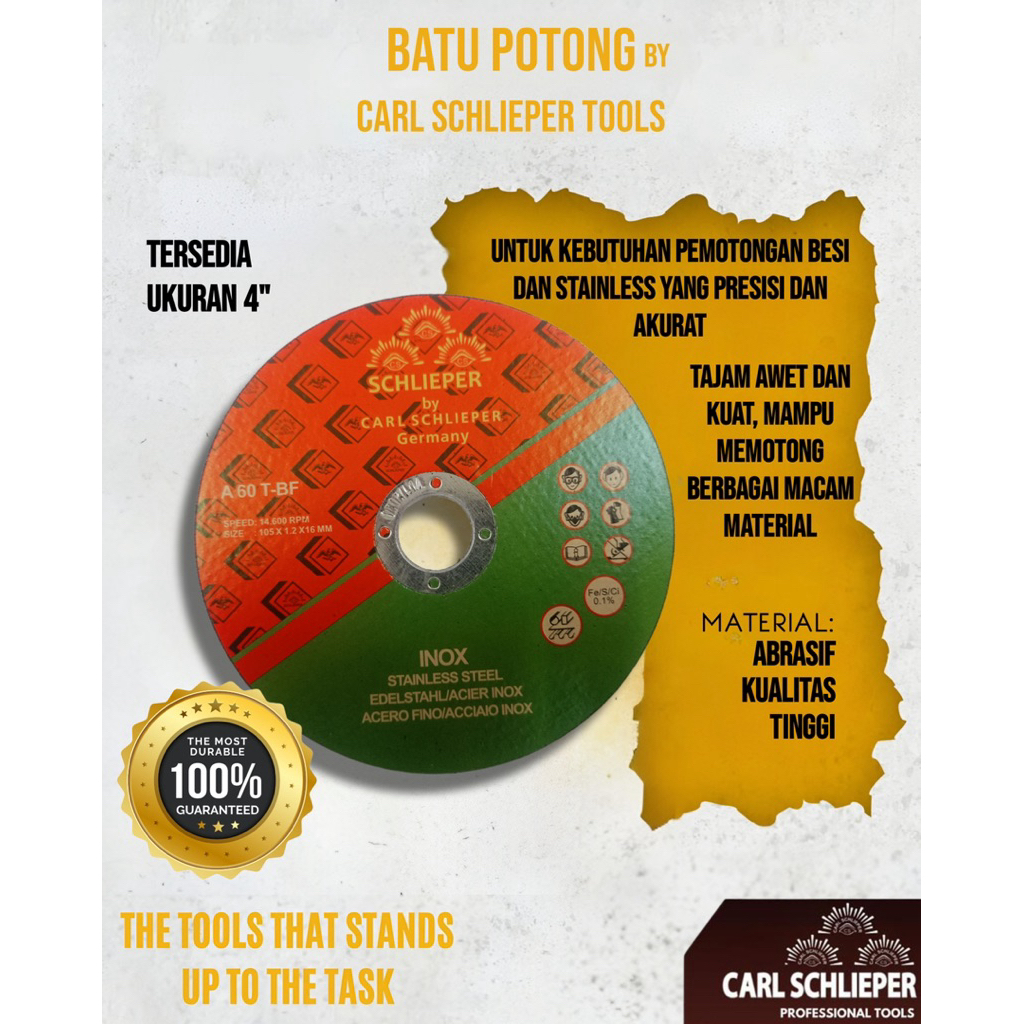 CARL SCHLIEPER Batu Potong Dan Batu Poles Gerinda 4’
