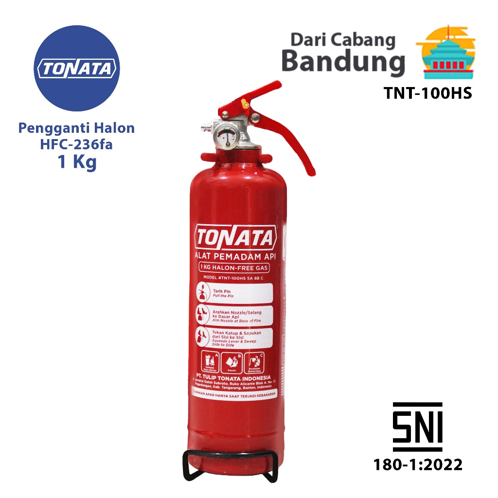 Alat Pemadam Api Tonata SNI / APAR Clean Agent HCFC/HFC 1 kg