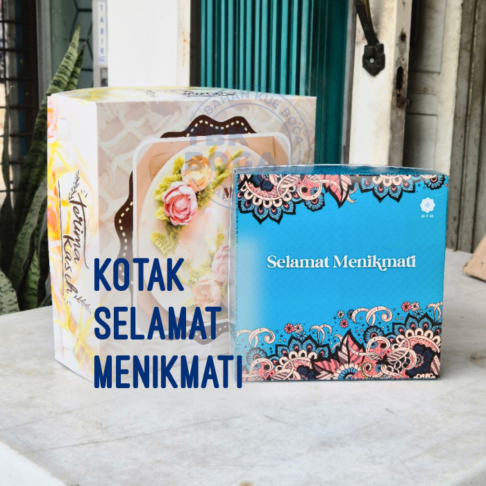 

Kotak Selamat Menikmati ( 20, 22, 25, 27, 30 cm ) Box Kardus Duplex Kue Bolu Nasi