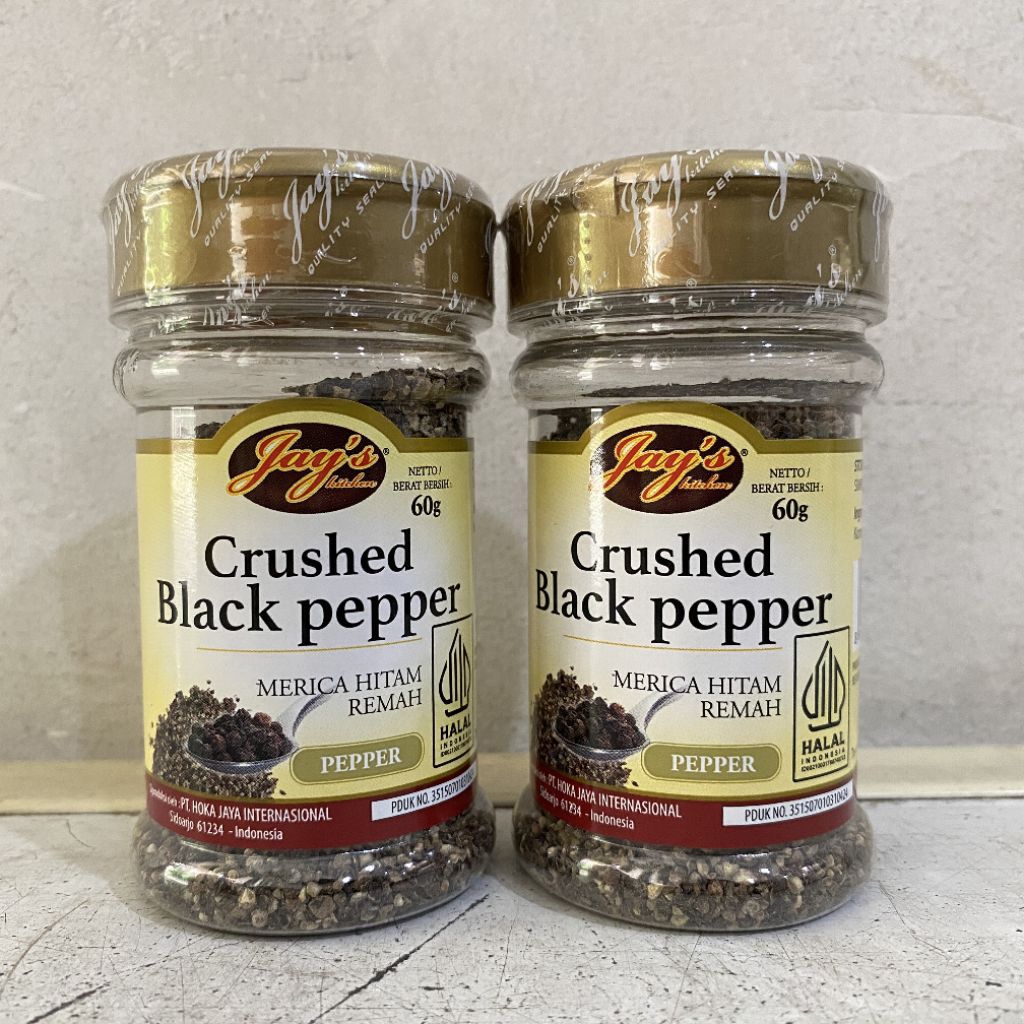 

Jay's crushed black pepper botol 60 gram | merica hitam remah