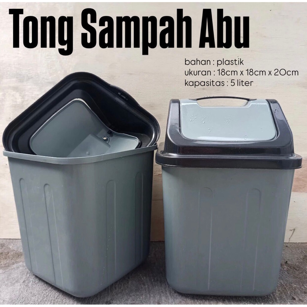 BAK SAMPAH ABU KAPASITAS 5L (UKURAN KECIL)