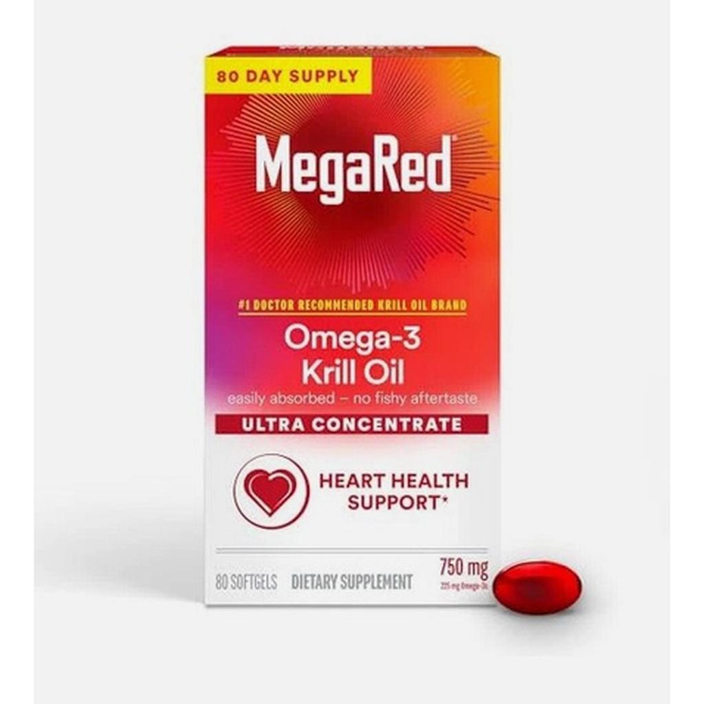 Schiff MegaRed Omega-3 Krill Oil 750 mg 80 Softgel Mega Red Omega3 750mg Krill Oil