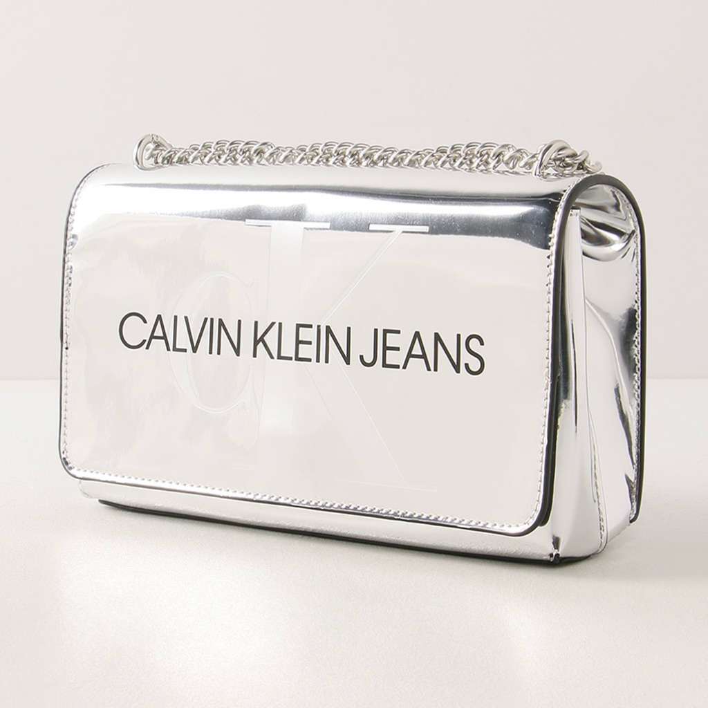 Calvin Klein Jeans Europe Flap Convertible Bag - Silver Original