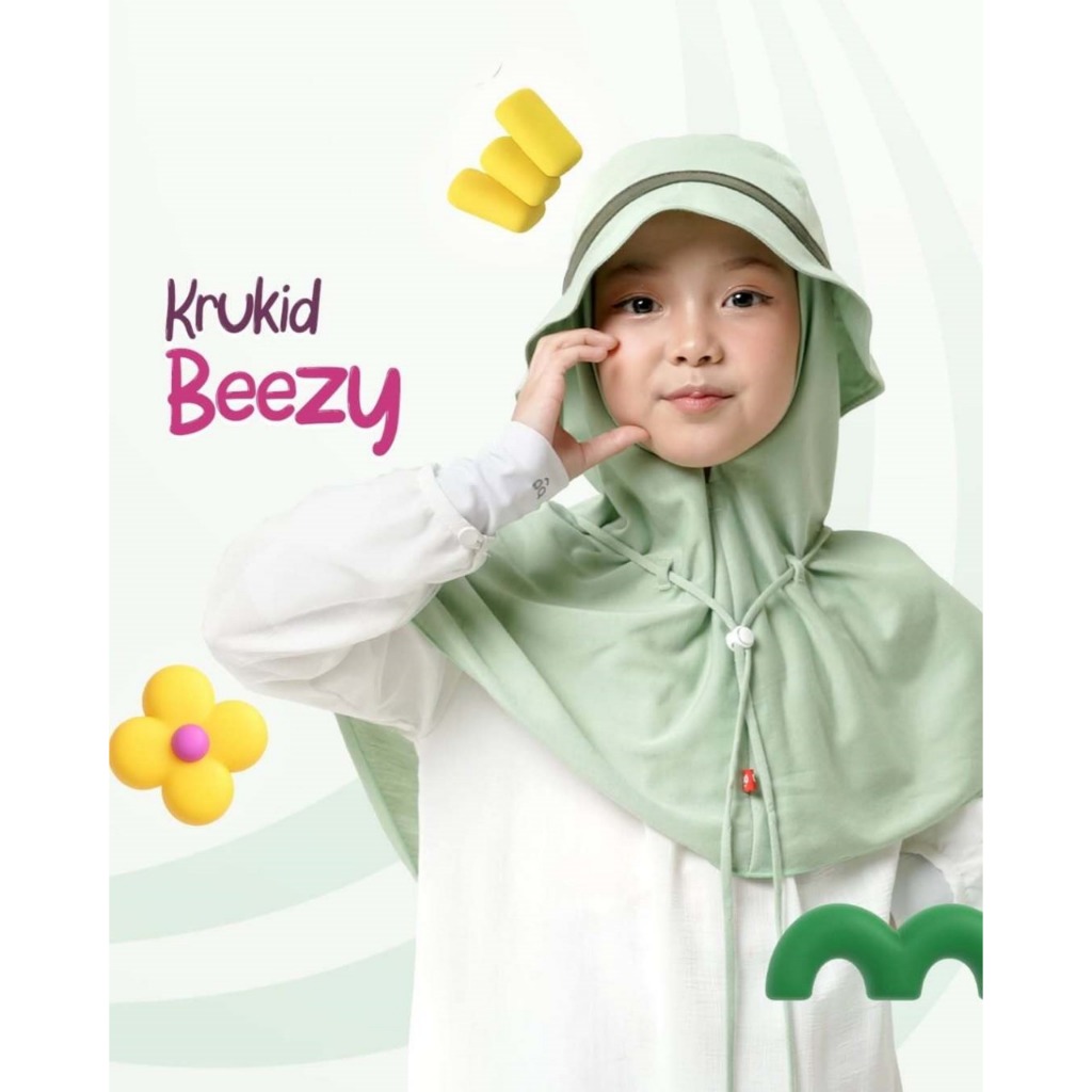 krukid Beezy | Kerudung Topi | Kerudung Topi Anak Terbaru | Kerudung Karakter [Ori Rabbani]