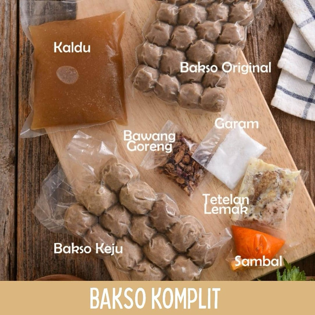 Bakso Komplit Original Homemade isi 25pcs Frozen - Siap Saji