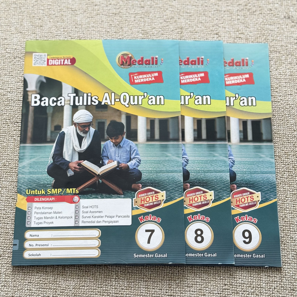 LKS BTQ Baca Tulis Al Qur'an SMP/MTS Kurikulum Merdeka Materi dan Soal Soal lengkap