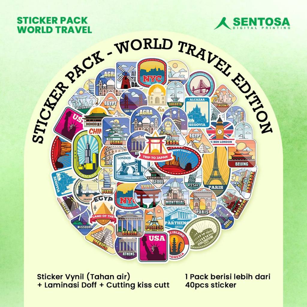 

STICKER PACK MOTIF TRAVEL, LILO & STITCH, FOOD BRANDS, AIRLINES EDITION