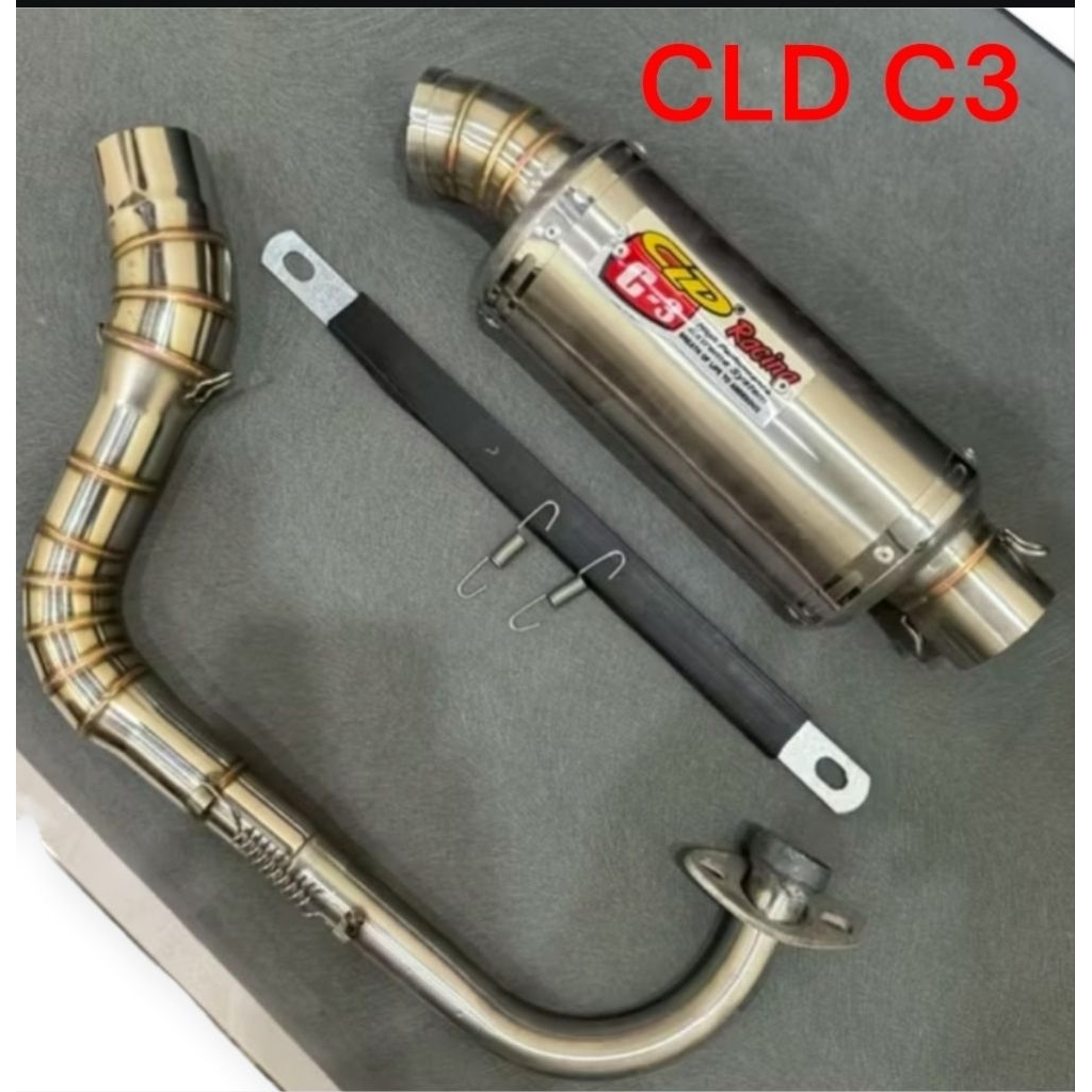 knalpot racing cld c3 oval 20 cm slencer knalpot racing cld oval mio sporty beat scoopy knalpot raci