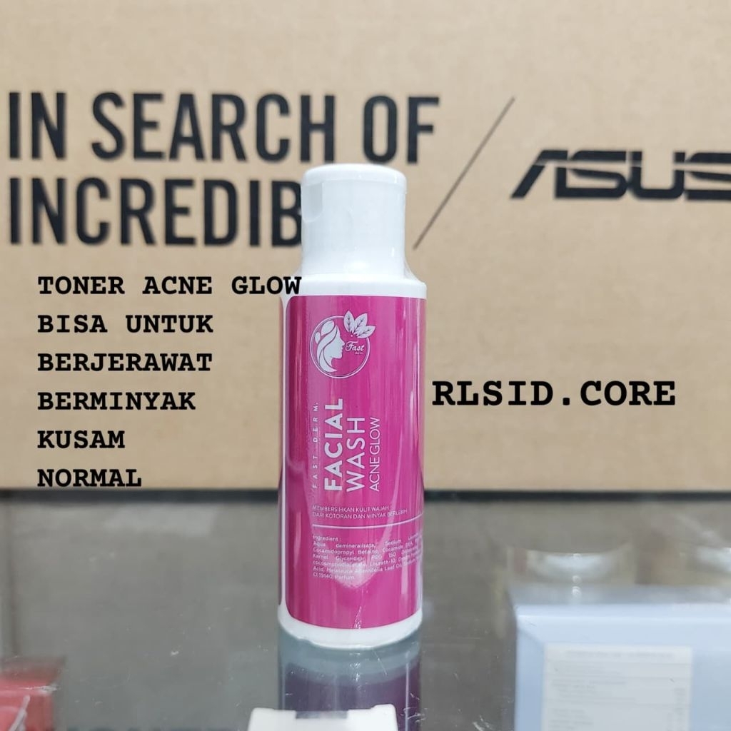 SABUN FACIEL WASH ACNE GLOW { KEMASAN PINK } SKINCARE FAST DERM BASIC